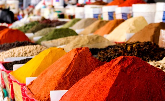 a spice market in Tashkent