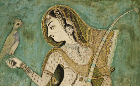 Indian woman in painting