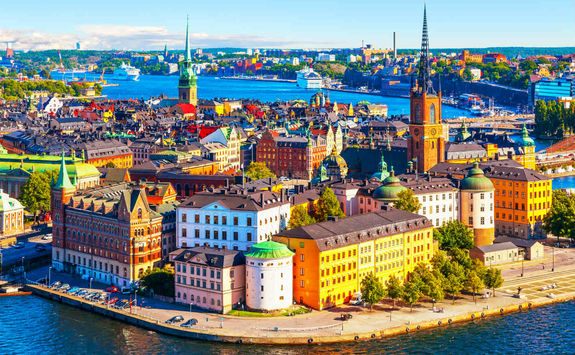 Aerial panorama of Stockholm