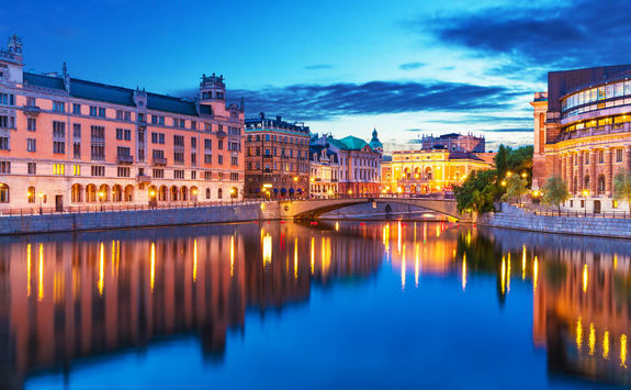 Evening shot of Stockholm