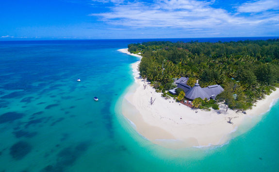 Aerial panorama of the island