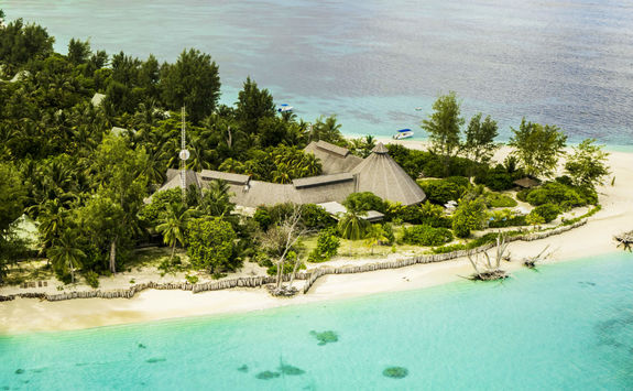 Aerial shot of Denis Island