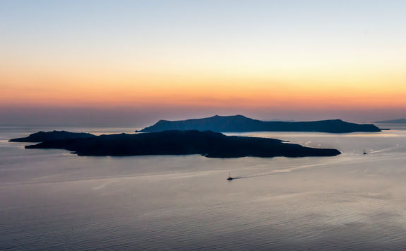 View of caldera in Santorini