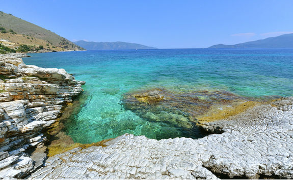 Antiparos lagoon and rocks