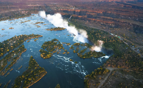 Aerial view of Victoria Falls