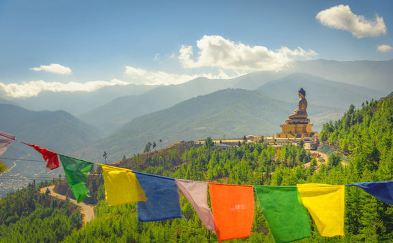 prayers flags with background view