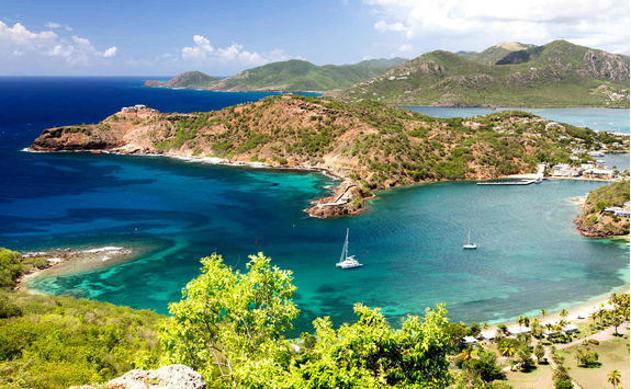 English harbour in Antigua