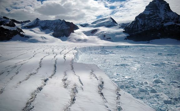 melting antarctic glacier
