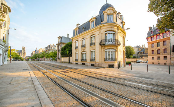 Street view in Reims city