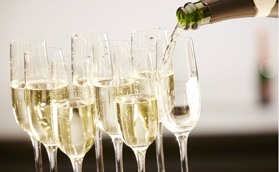 Glasses full of champagne