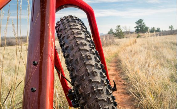 Bike stopped in a path