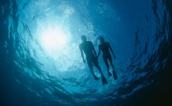 couple snorkelling