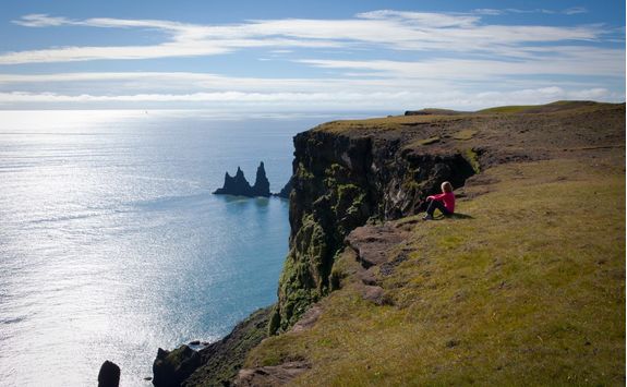 View of a cliff and the sea
