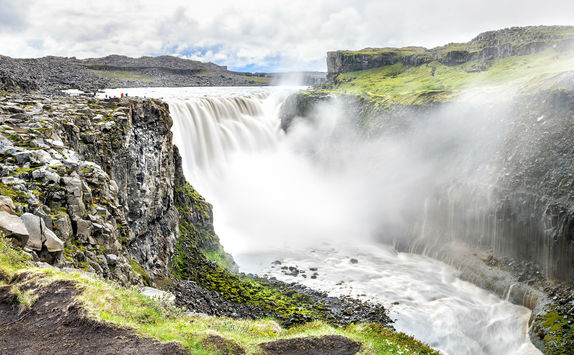 Dettifoss waterfall in summer