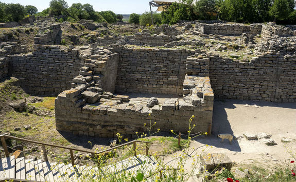 Ruins of ancient Troia city