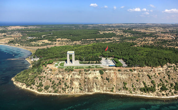 Canakkale Martyrs' Memorial from above