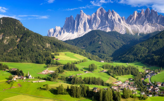 Panorama of Southtirol in the Dolomites