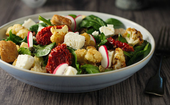 Winter panzanella salad