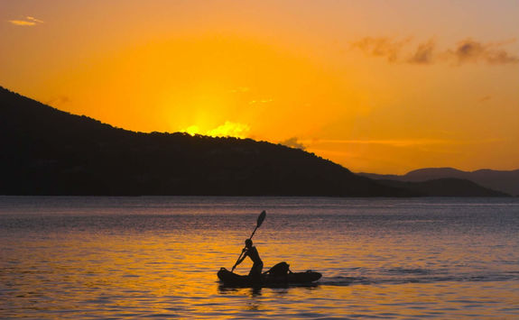 Kayaking during Sunset