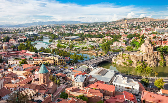 aerial city view