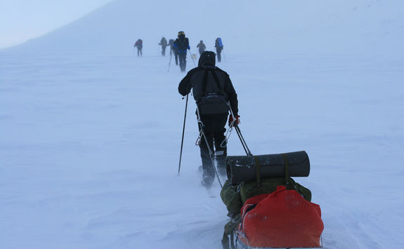 cross country skiing trek
