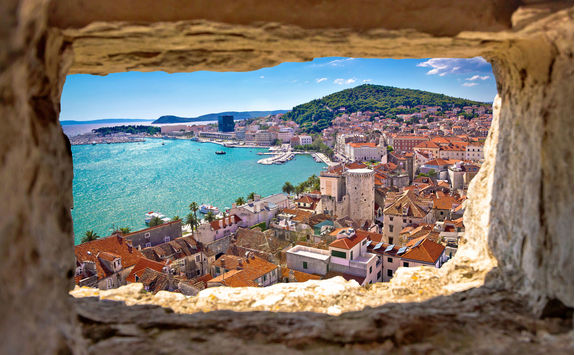 split through a stone window