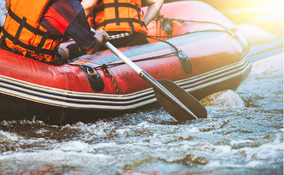 river rafting close up