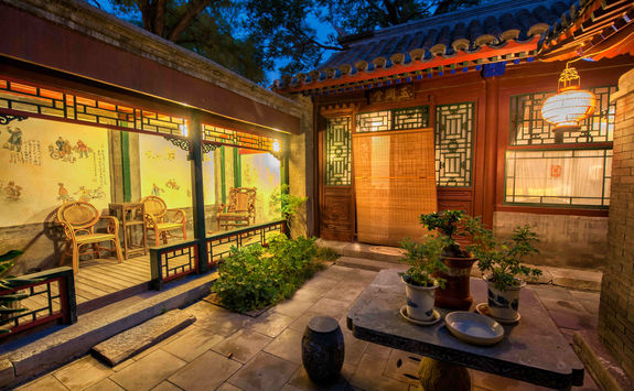ancient courtyard in the hutongs in Beijing