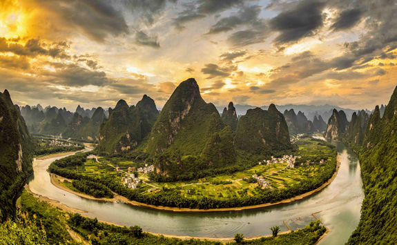 landscape view of li river