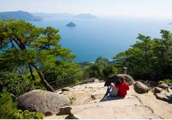 View of the inland sea from the top of Mount Misen