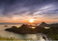 Sunset over Komodo National Park