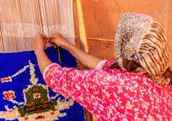 Tapestry in the Atlas Mountains