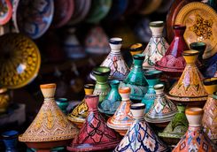Tagine plates at the market