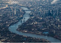 A view of London from the air