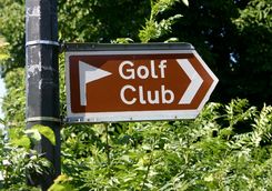Golf course sign