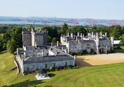 Aerial view of Dundas Castle