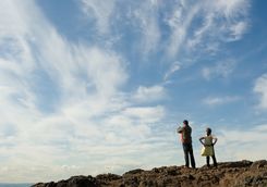 Dad & Daughter Hiking