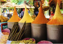 Spices in Moroccan market