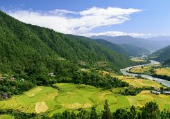 Terraced valley view