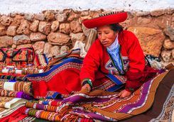 Traditional market in Peru