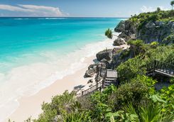 A tropical beach on the Yucatan coast