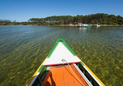 Boat in the water in Florianopolis