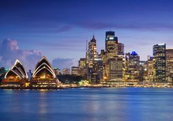 Sydney skyline at night