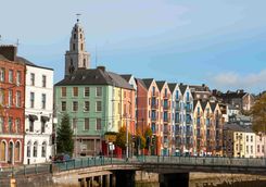Colourful Houses in the city of Cork