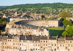 aerial view of Bath