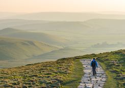 Hiker in the Peak District National Park
