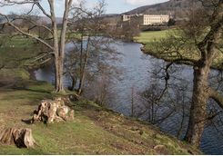 Chatsworth House from the river
