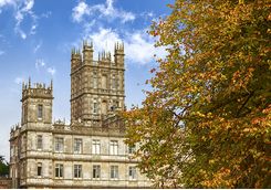 Highclere through the trees