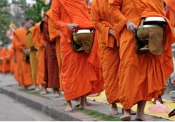 Monks in Laos