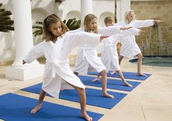 kids doing yoga